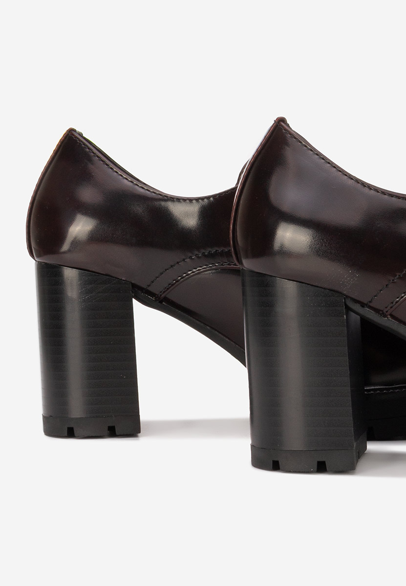 Γόβες με κορδόνια Pluvina μπορντό