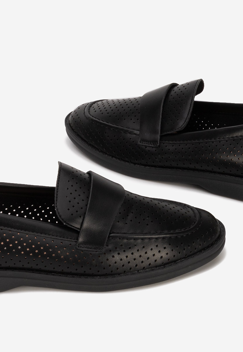 Μοκασίνια  γυναικεια Morvana μαύρα