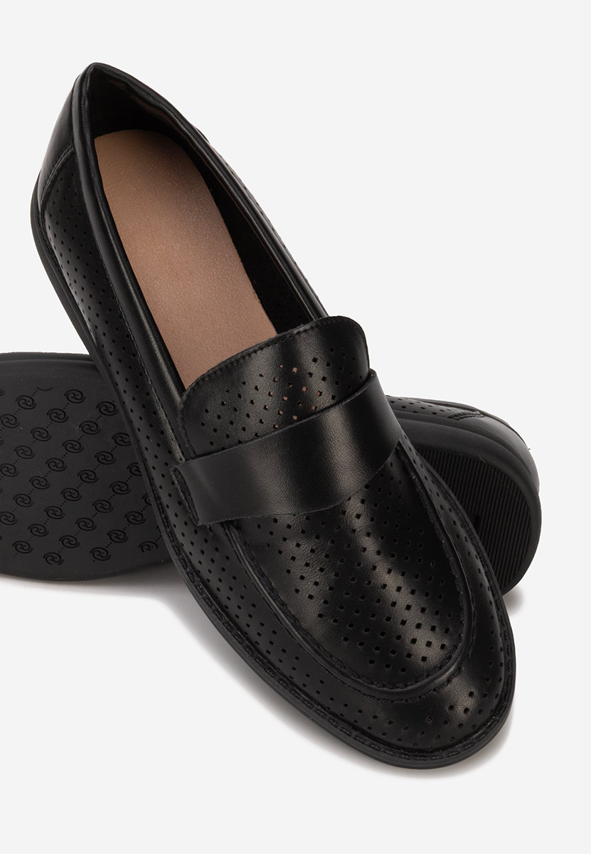 Μοκασίνια  γυναικεια Morvana μαύρα