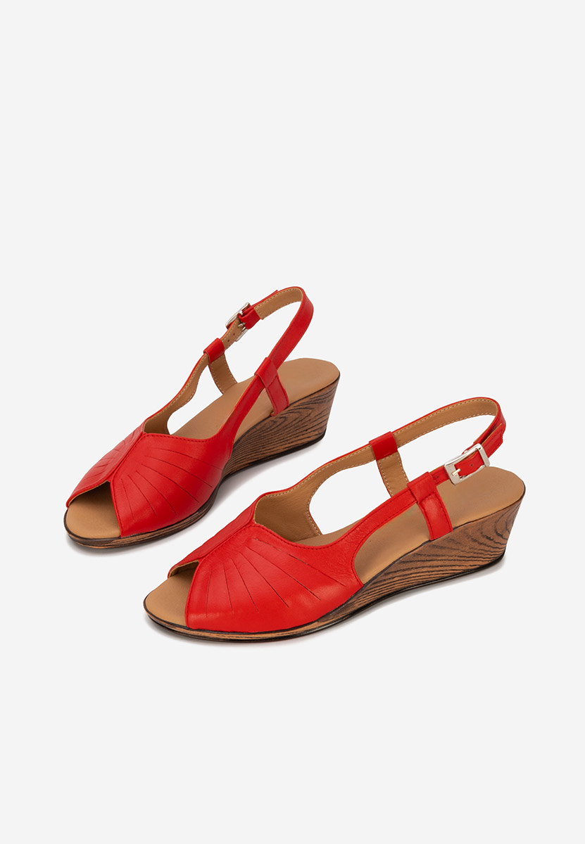 Aνατομικά πεδιλα Lovara κοκκινα