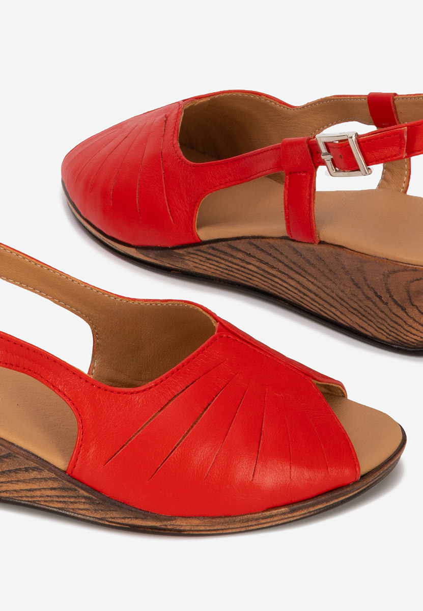 Aνατομικά πεδιλα Lovara κοκκινα