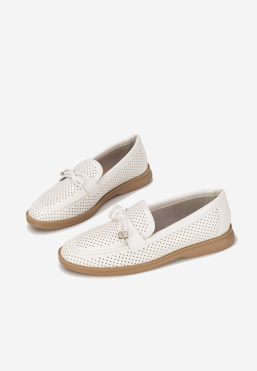 μοκασινια καλοκαιρινα Morvana V3 λευκά