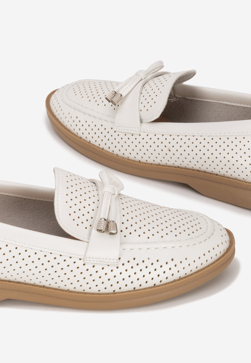 μοκασινια καλοκαιρινα Morvana V3 λευκά