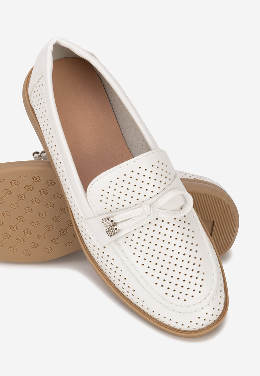 μοκασινια καλοκαιρινα Morvana V3 λευκά