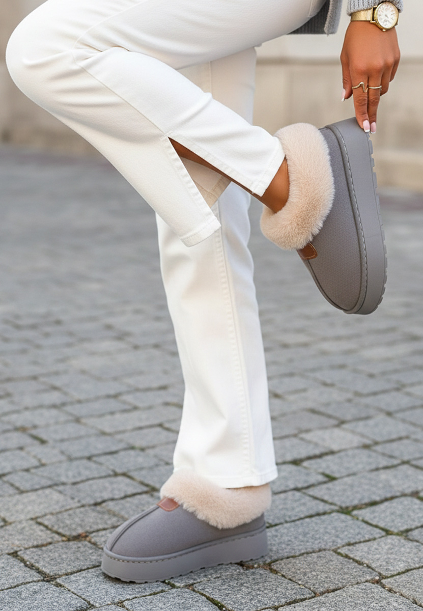 Mποτάκια πλατφόρμα Elarva γκρι