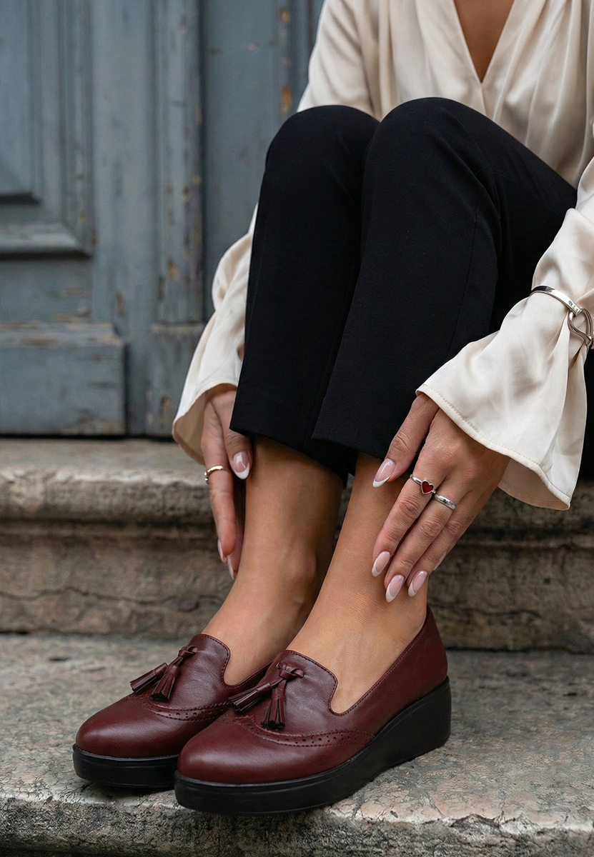 Πλατφόρμες γυναικεία Olbia μπορντό