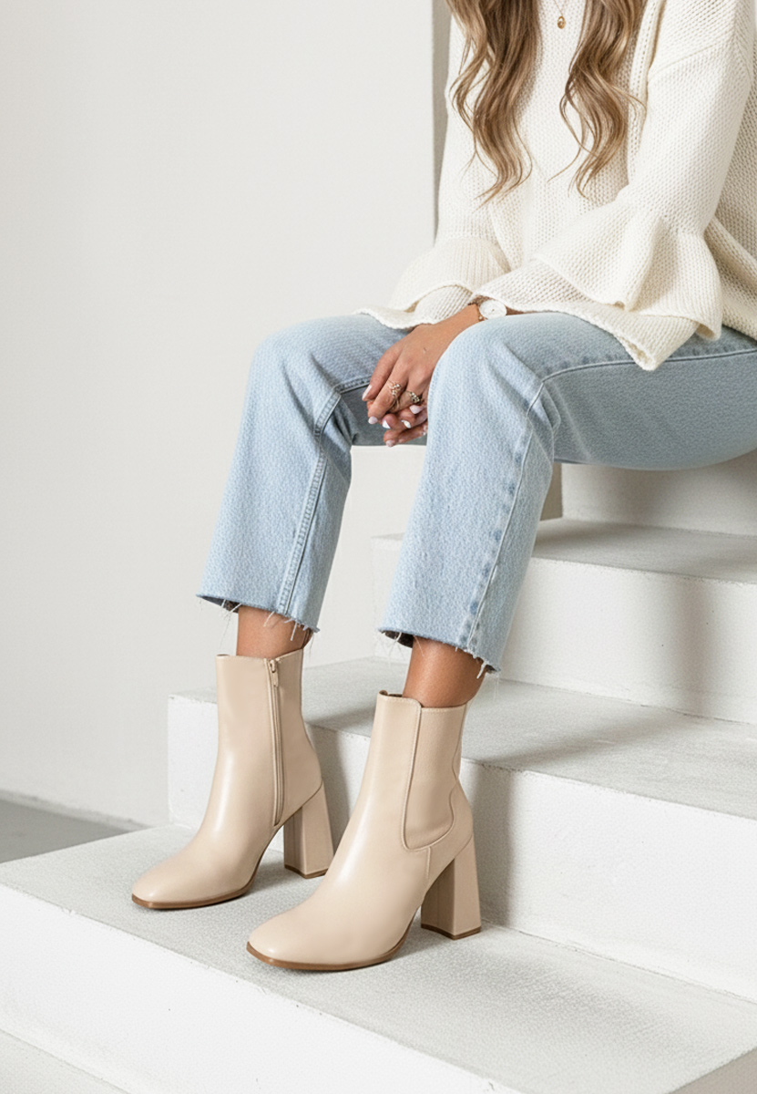 Γυναικεία chelsea Μποτίνια Anaela μπεζ