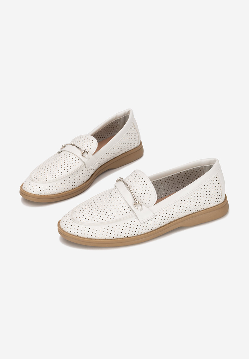Μοκασίνια  γυναικεια Morvana V2 λευκά