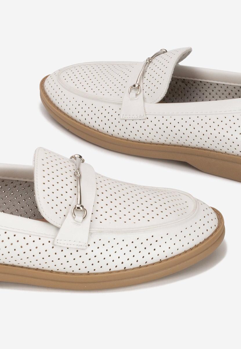 Μοκασίνια  γυναικεια Morvana V2 λευκά