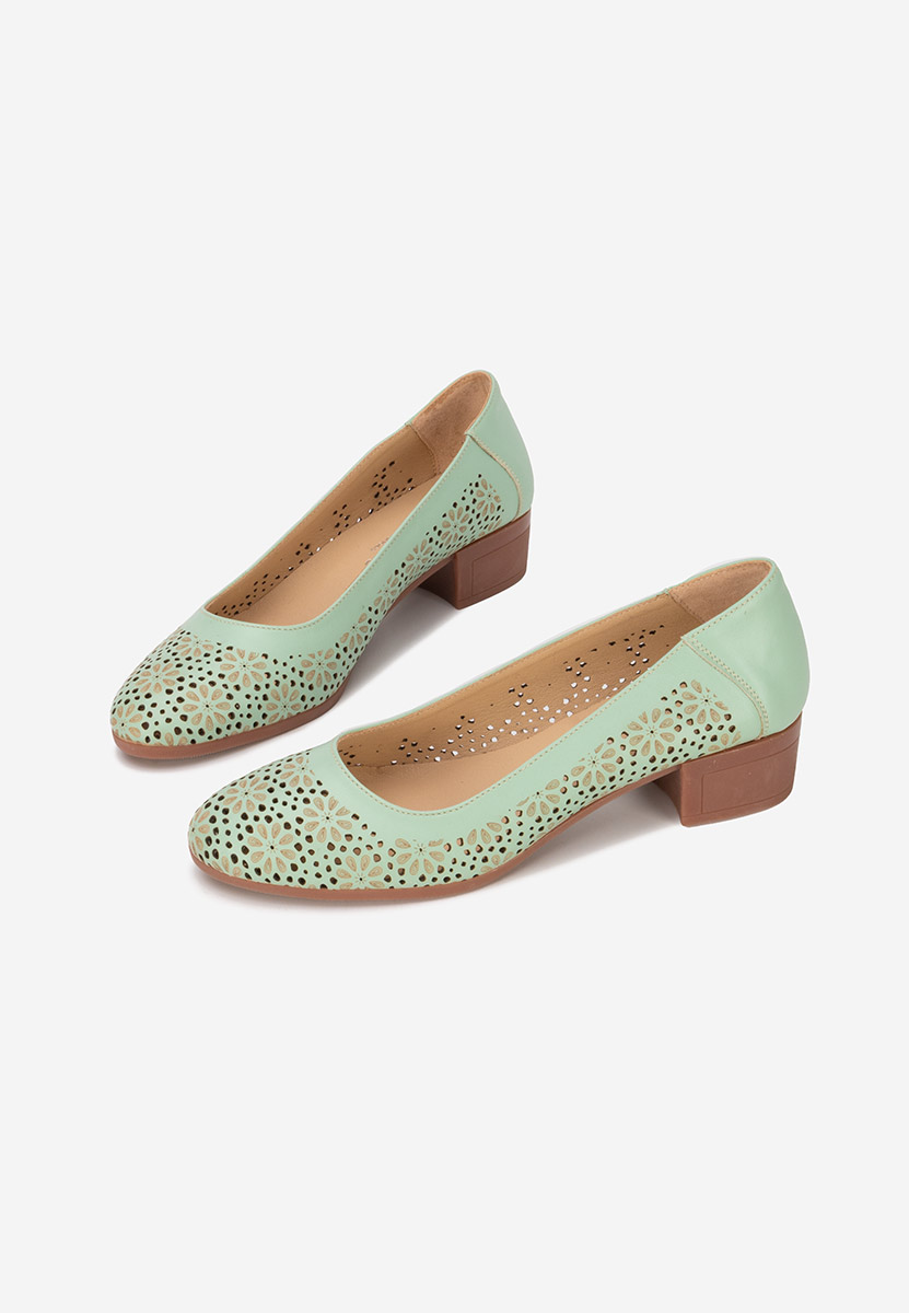 Δερμάτινα παπούτσια Admire τυρκουαζ