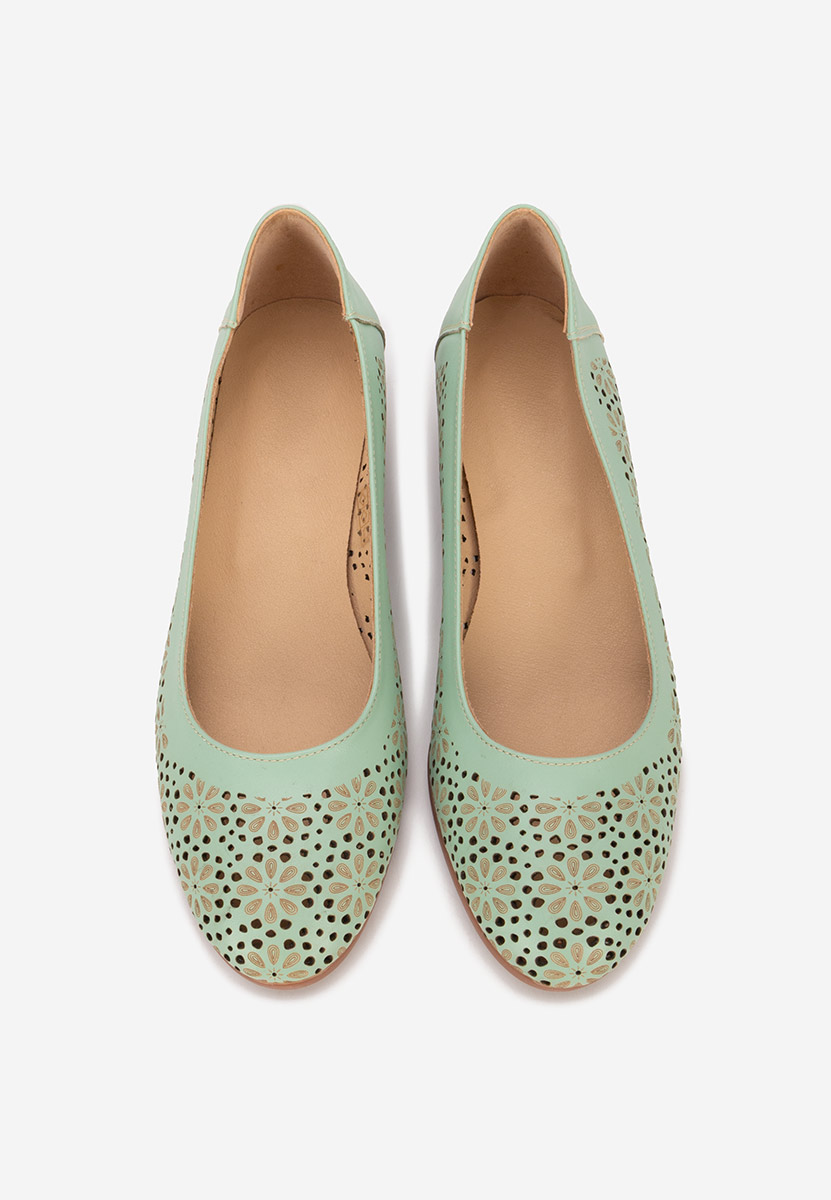 Δερμάτινα παπούτσια Admire τυρκουαζ