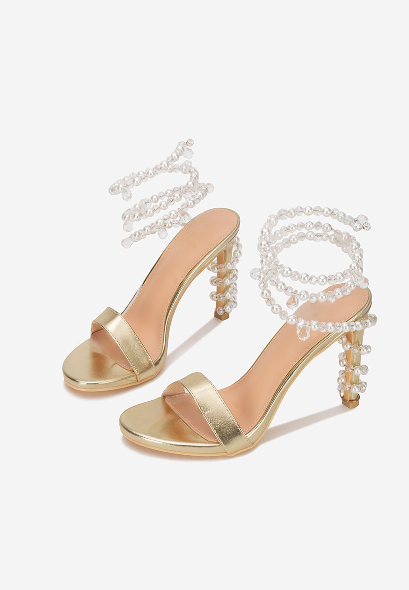 Πέδιλα με λεπτό τακούνι Amaia χρυσο