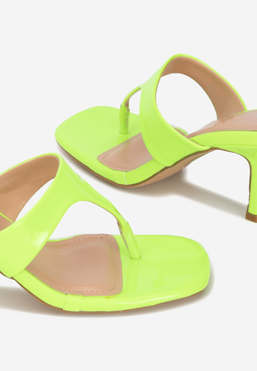 Παντοφλες με τακούνι Celadona πρασινο