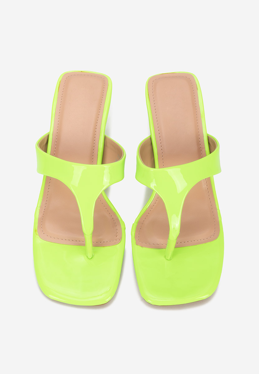 Παντοφλες με τακούνι Celadona πρασινο