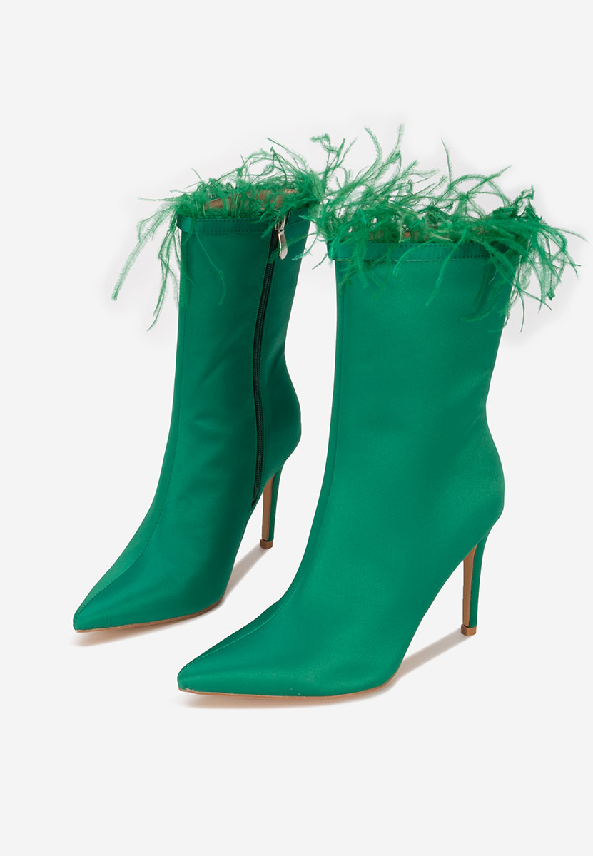 Μποτάκια με λεπτο τακουνι Aliseda πρασινο