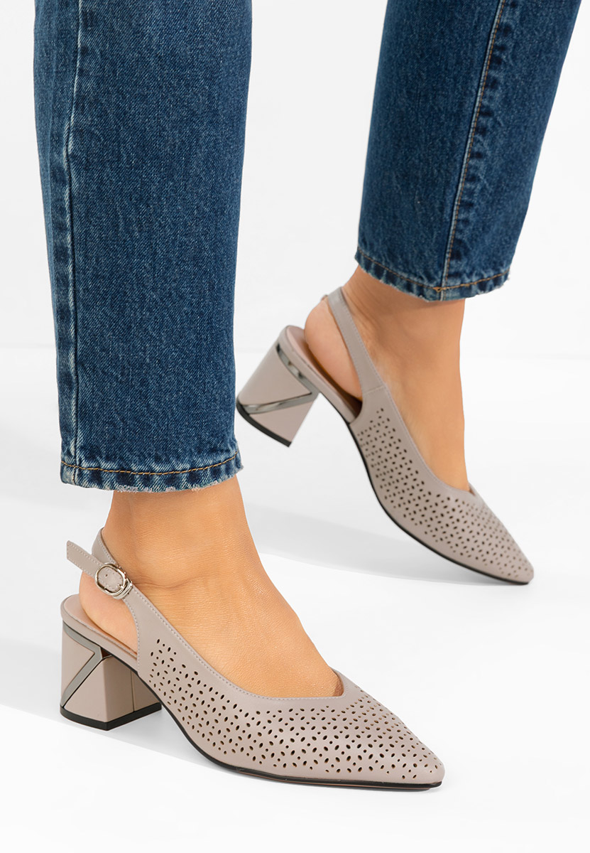 Γόβες slingback Fermina γκρι