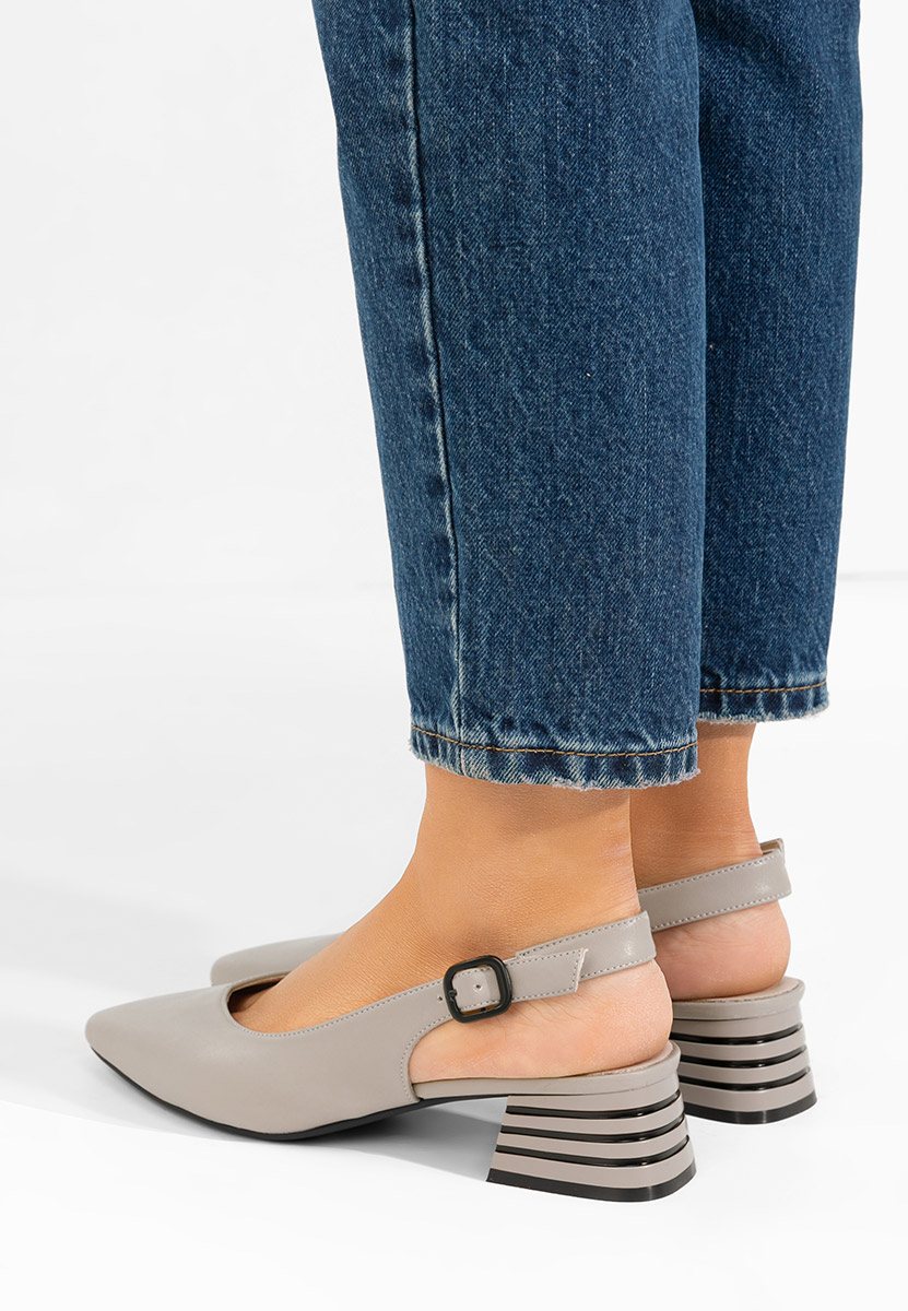 Γόβες slingback Ranina γκρι