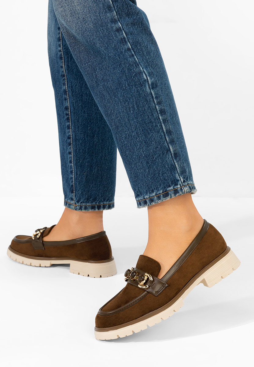 Μοκασίνια γυναικεια Amberlin καφε