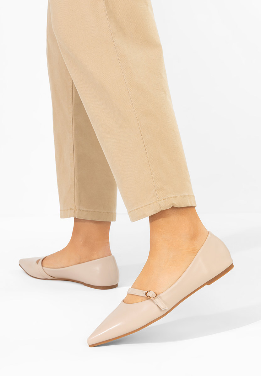 Μπαλαρίνεσ μυτερεσ Izaura μπεζ