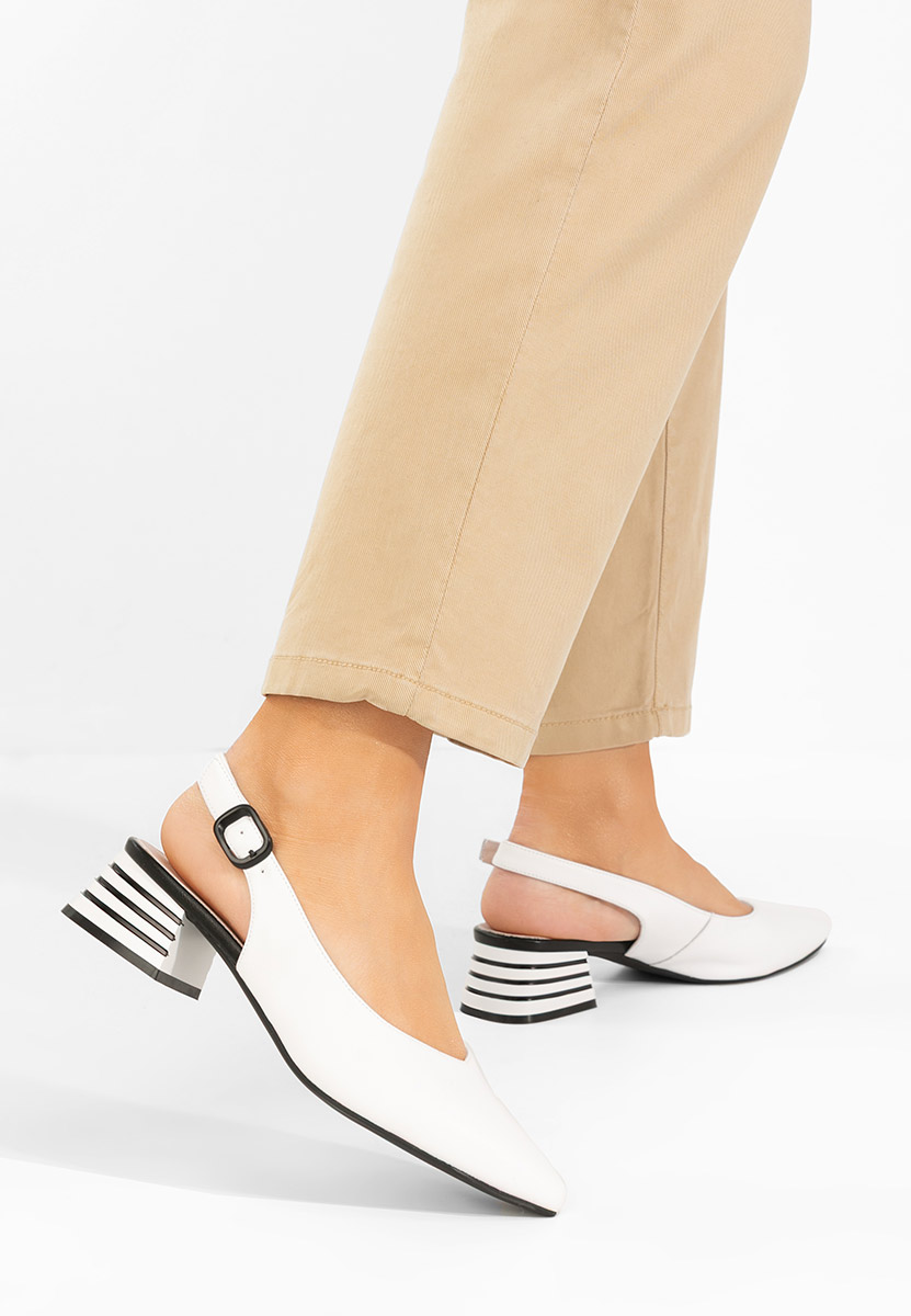 Γόβες slingback Ranina λευκά