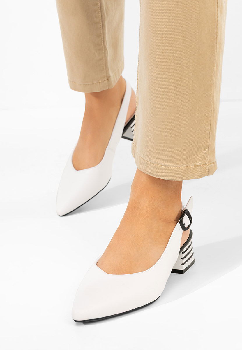 Γόβες slingback Ranina λευκά