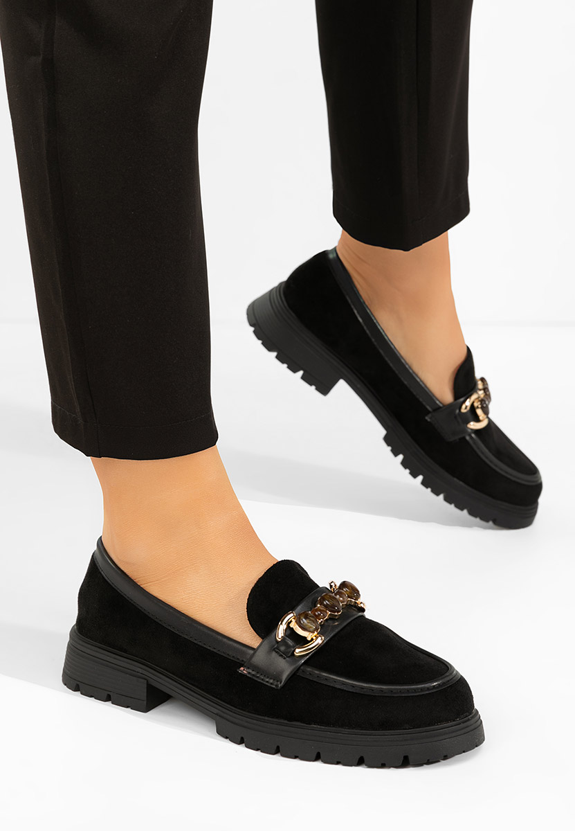 Μοκασίνια γυναικεια Amberlin μαύρα