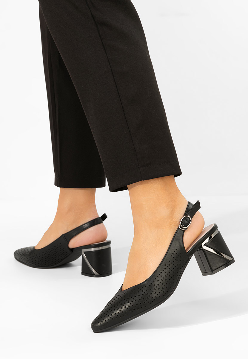 Γόβες slingback Fermina μαύρα