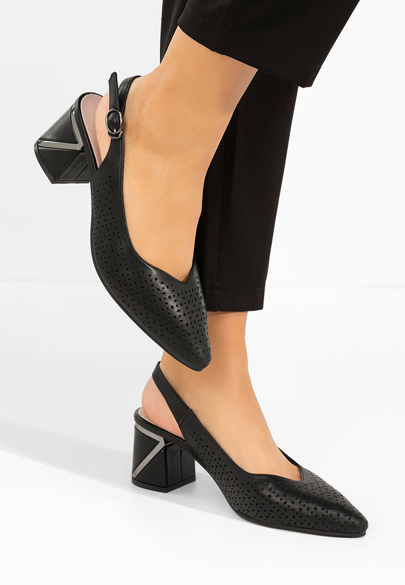 Γόβες slingback Fermina μαύρα