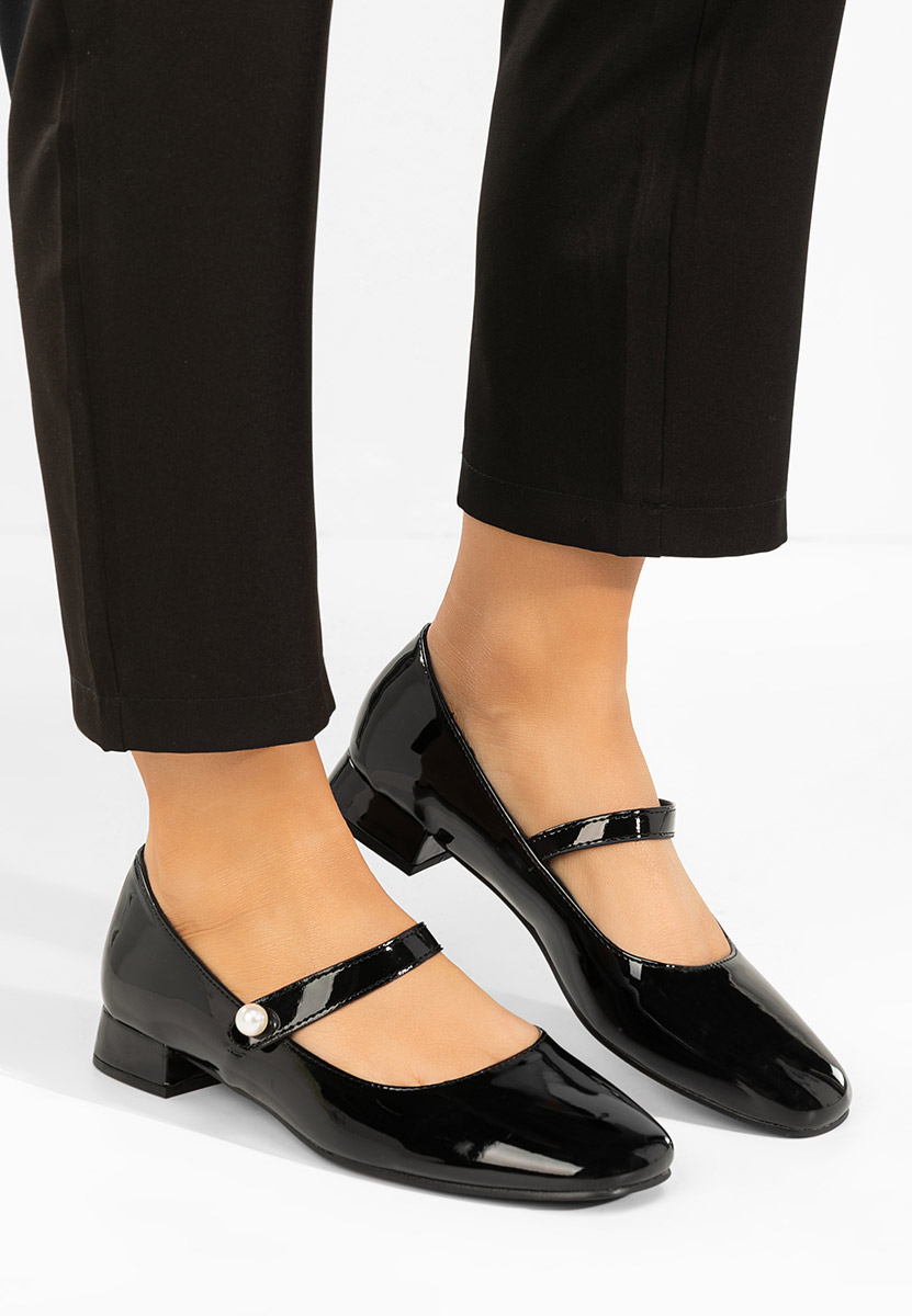 Γόβες με χαμηλό τακούνι Jenelle V2 μαύρα