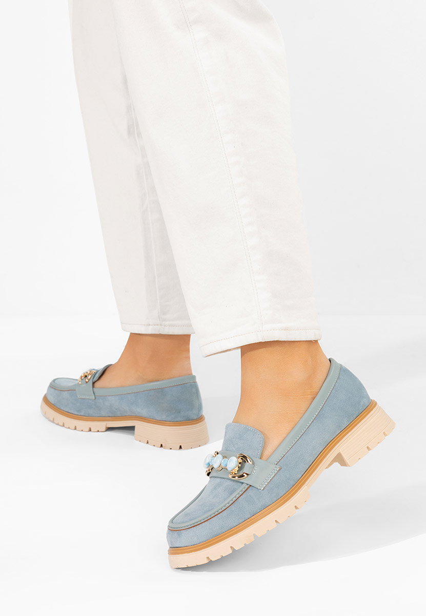 Μοκασίνια γυναικεια Amberlin μπλε