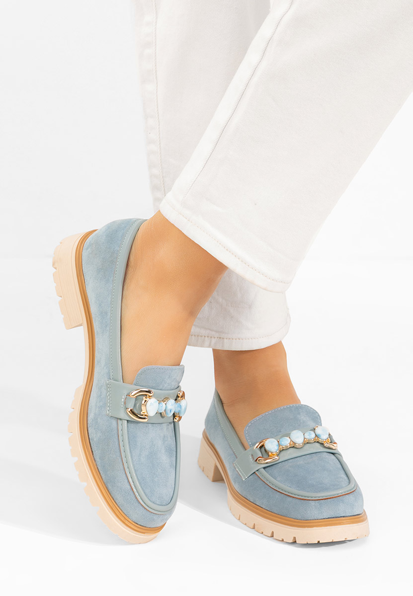 Μοκασίνια γυναικεια Amberlin μπλε