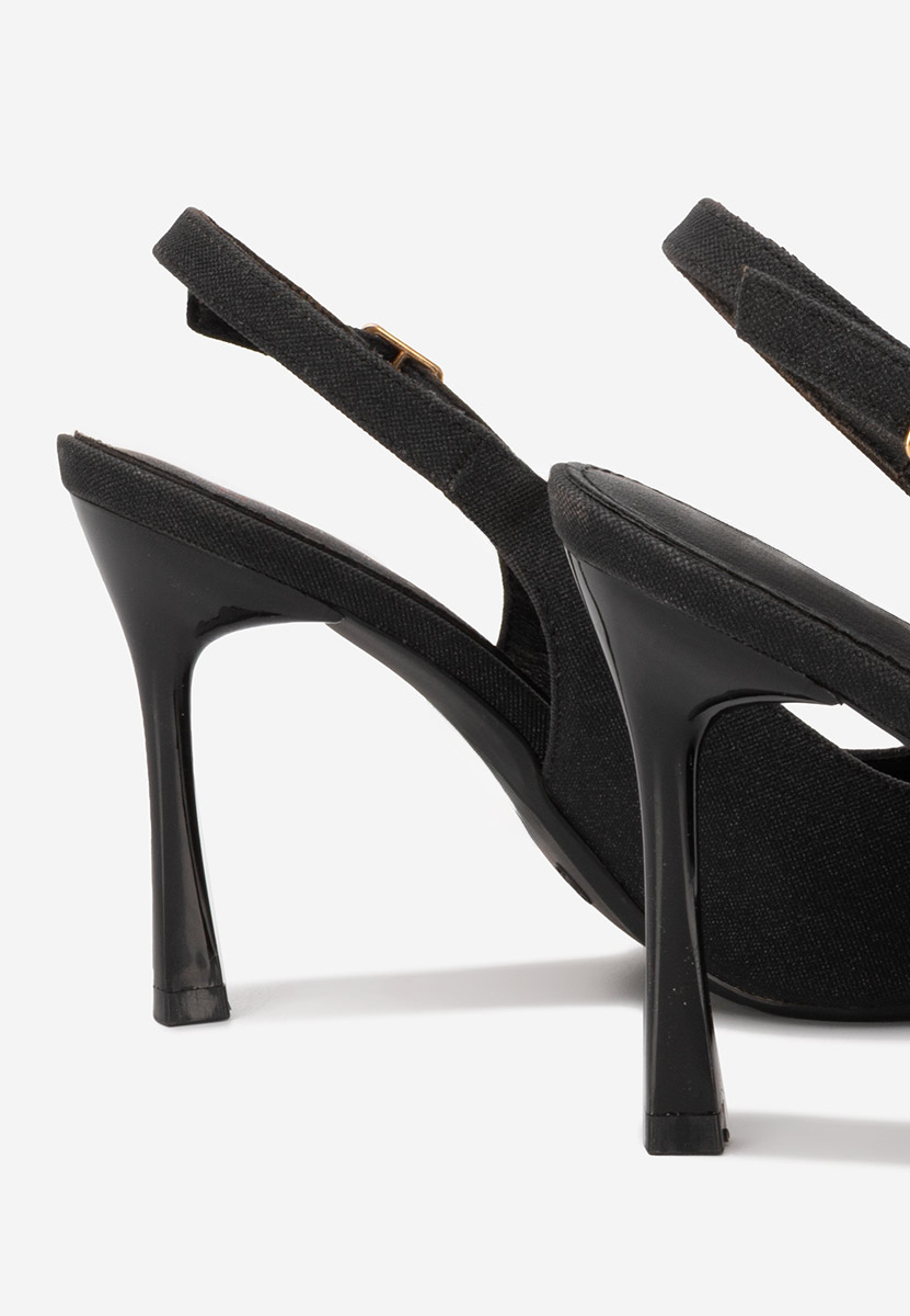 Γόβες slingback Edinea μαύρα