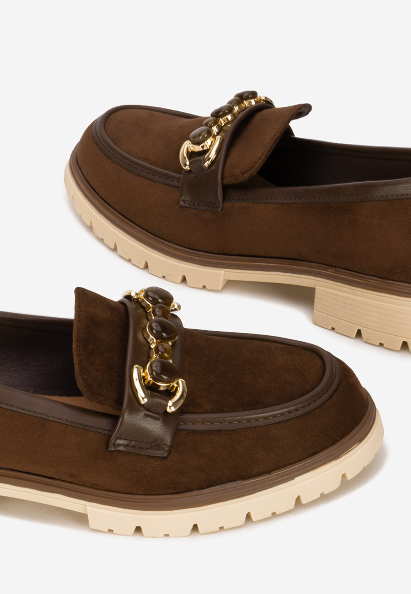 Μοκασίνια γυναικεια Amberlin καφε