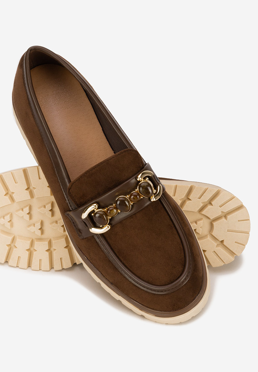 Μοκασίνια γυναικεια Amberlin καφε