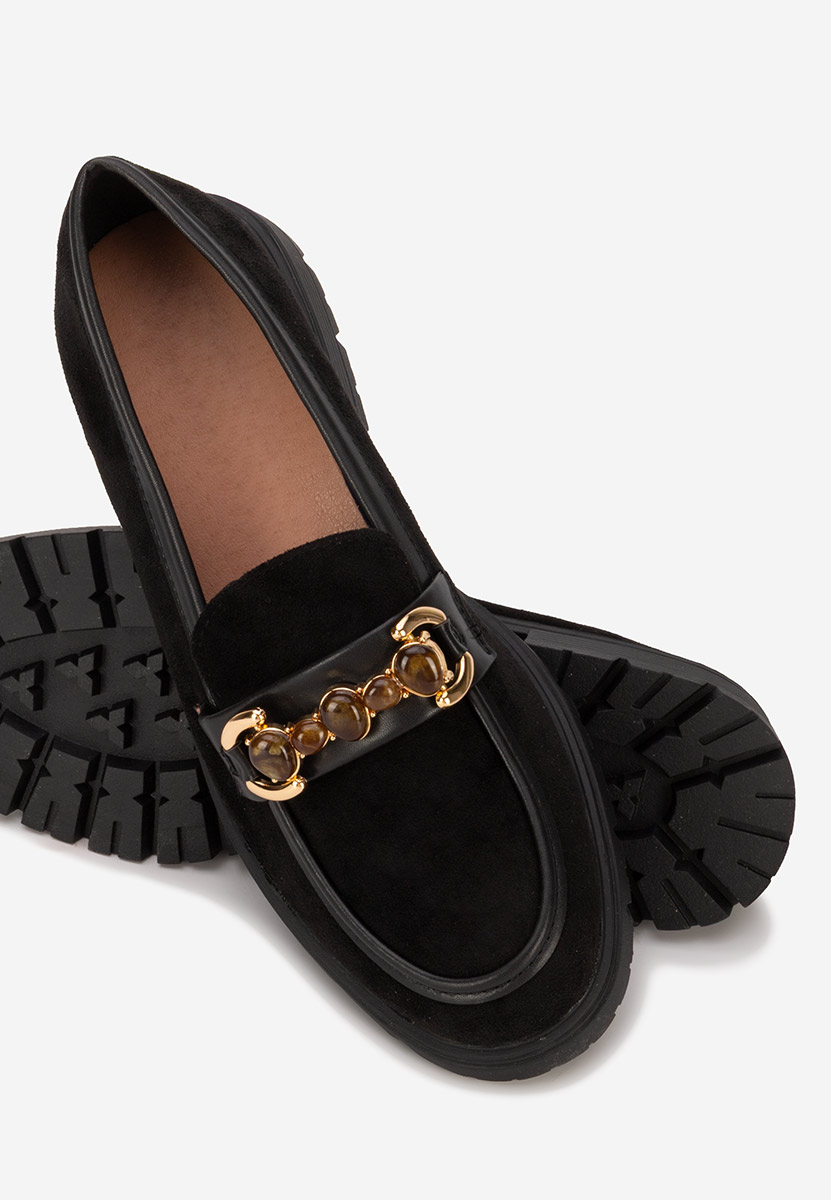 Μοκασίνια γυναικεια Amberlin μαύρα