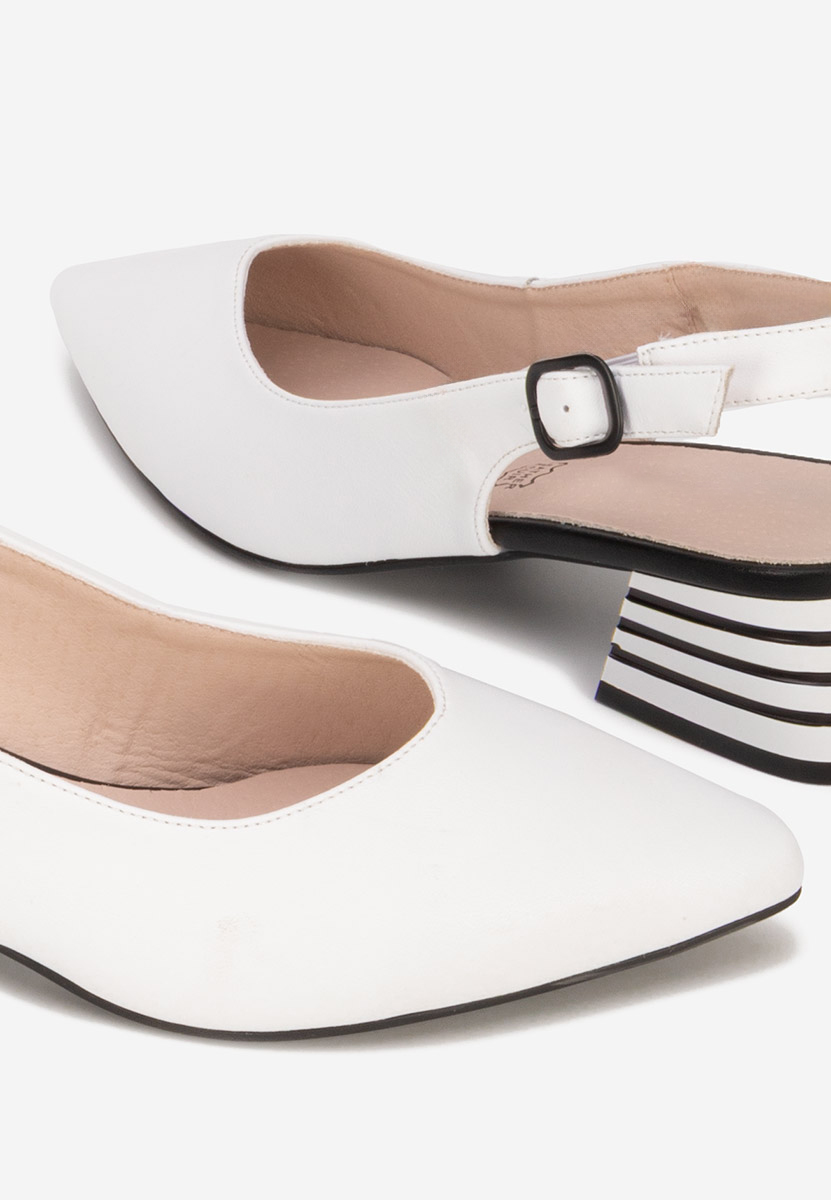 Γόβες slingback Ranina λευκά