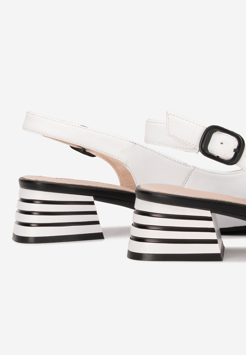 Γόβες slingback Ranina λευκά