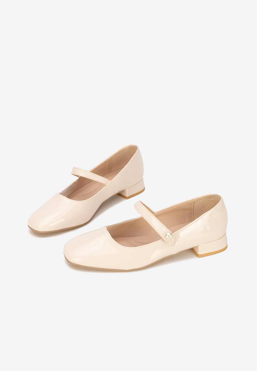 Γόβες με χαμηλό τακούνι Jenelle V2 μπεζ