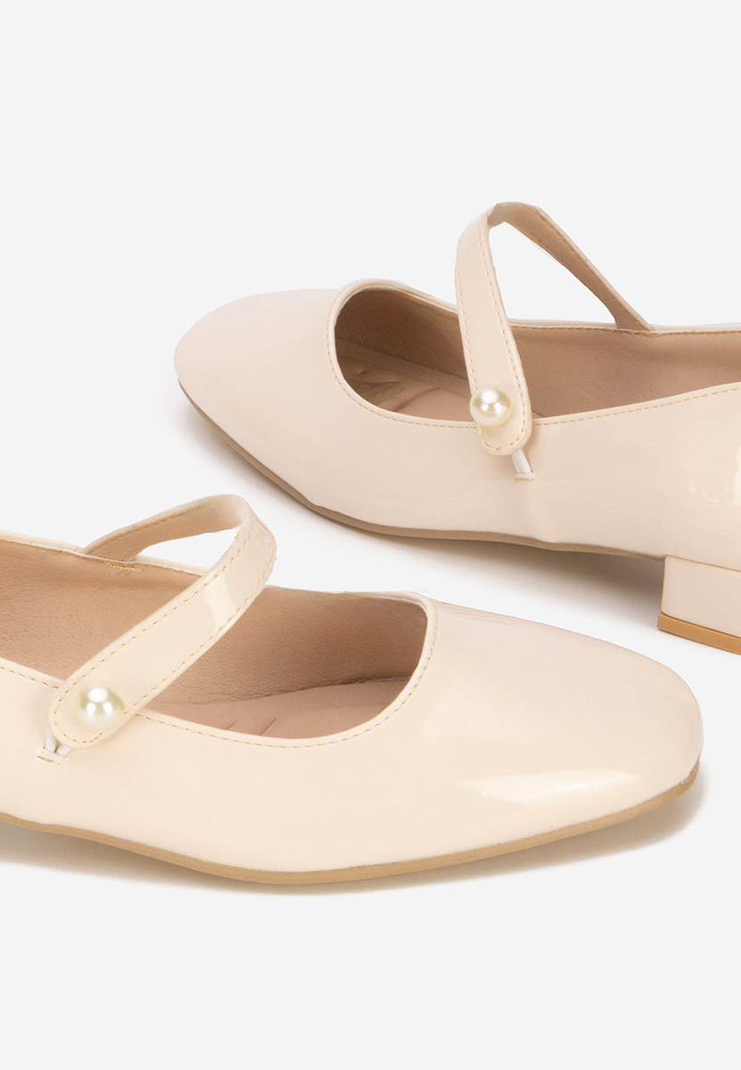 Γόβες με χαμηλό τακούνι Jenelle V2 μπεζ