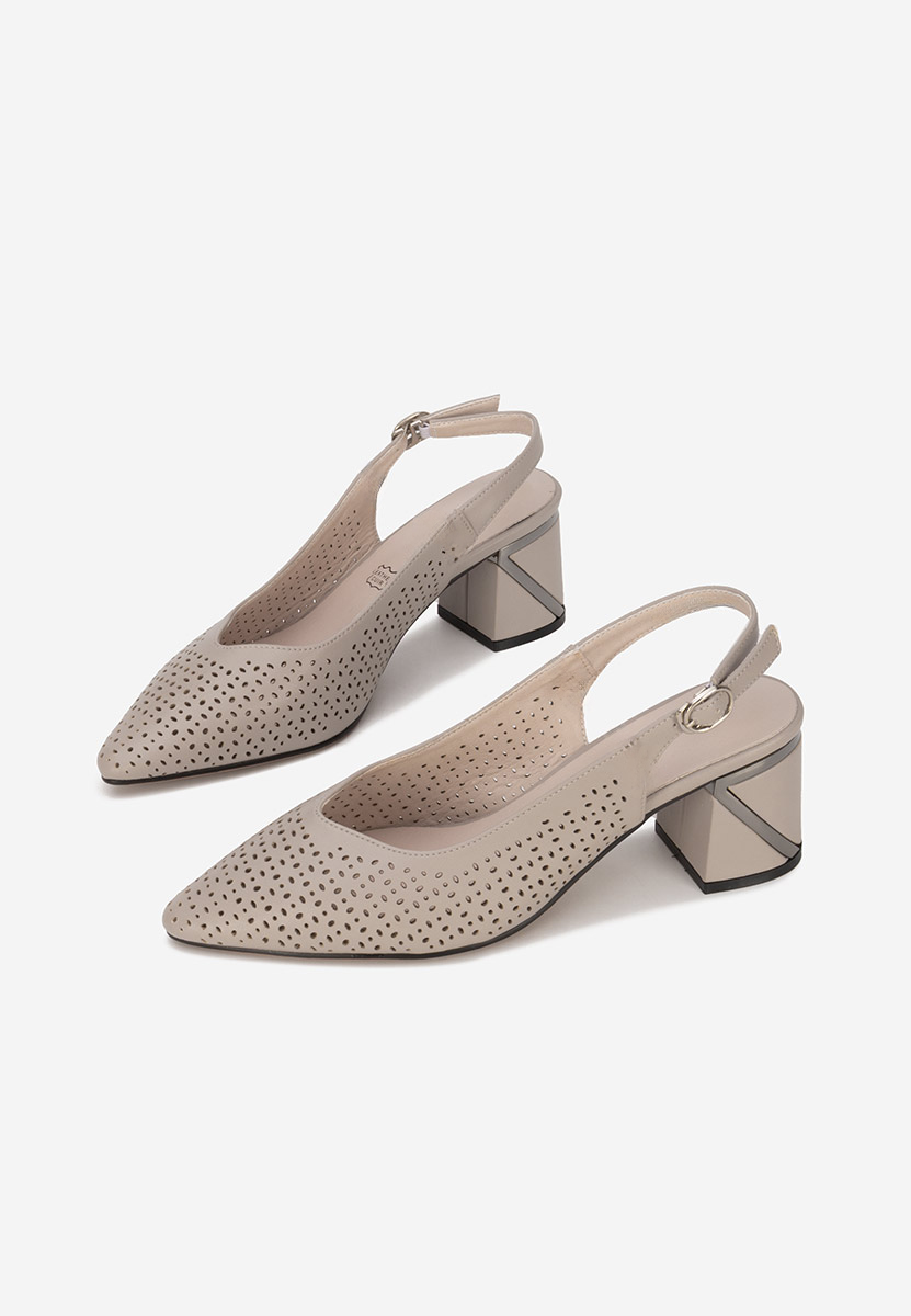 Γόβες slingback Fermina γκρι