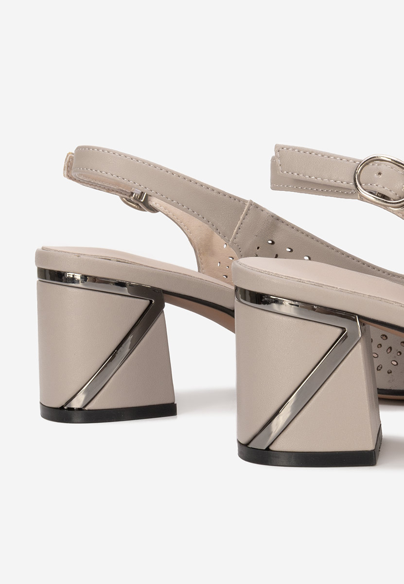 Γόβες slingback Fermina γκρι