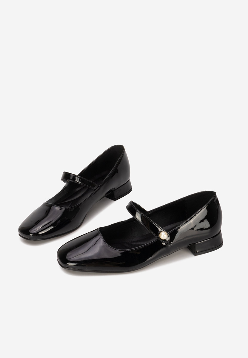 Γόβες με χαμηλό τακούνι Jenelle V2 μαύρα