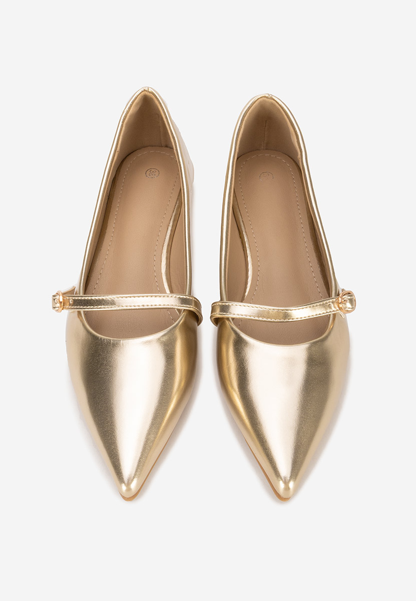 Μπαλαρίνεσ μυτερεσ Izaura χρυσο