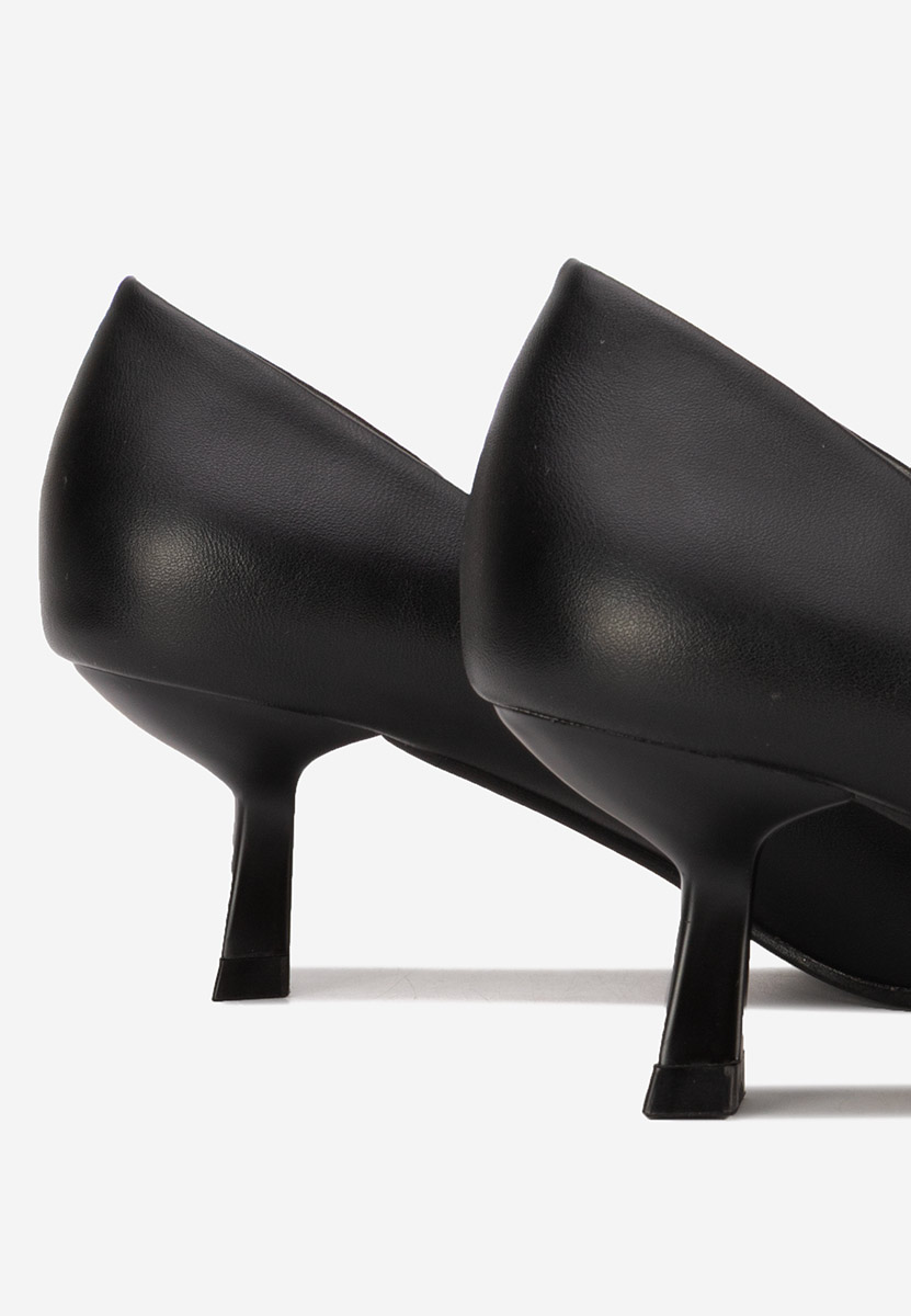 Γόβες με χαμηλό τακούνι Enolia μαύρα