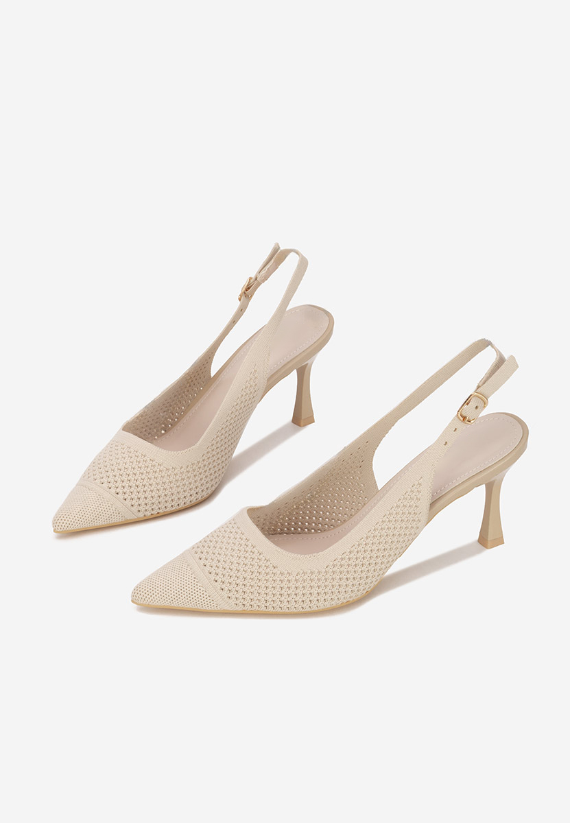 Γόβες slingback Veliria μπεζ