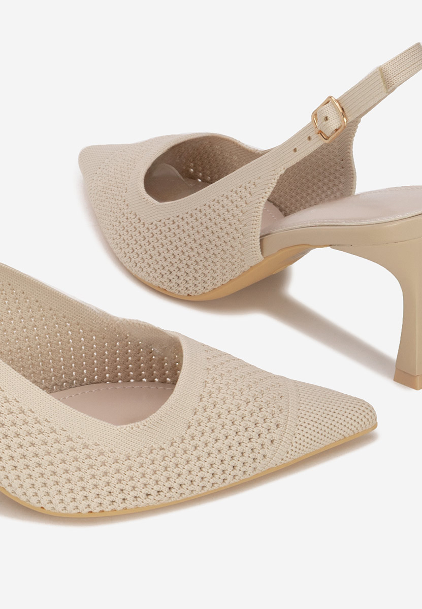 Γόβες slingback Veliria μπεζ