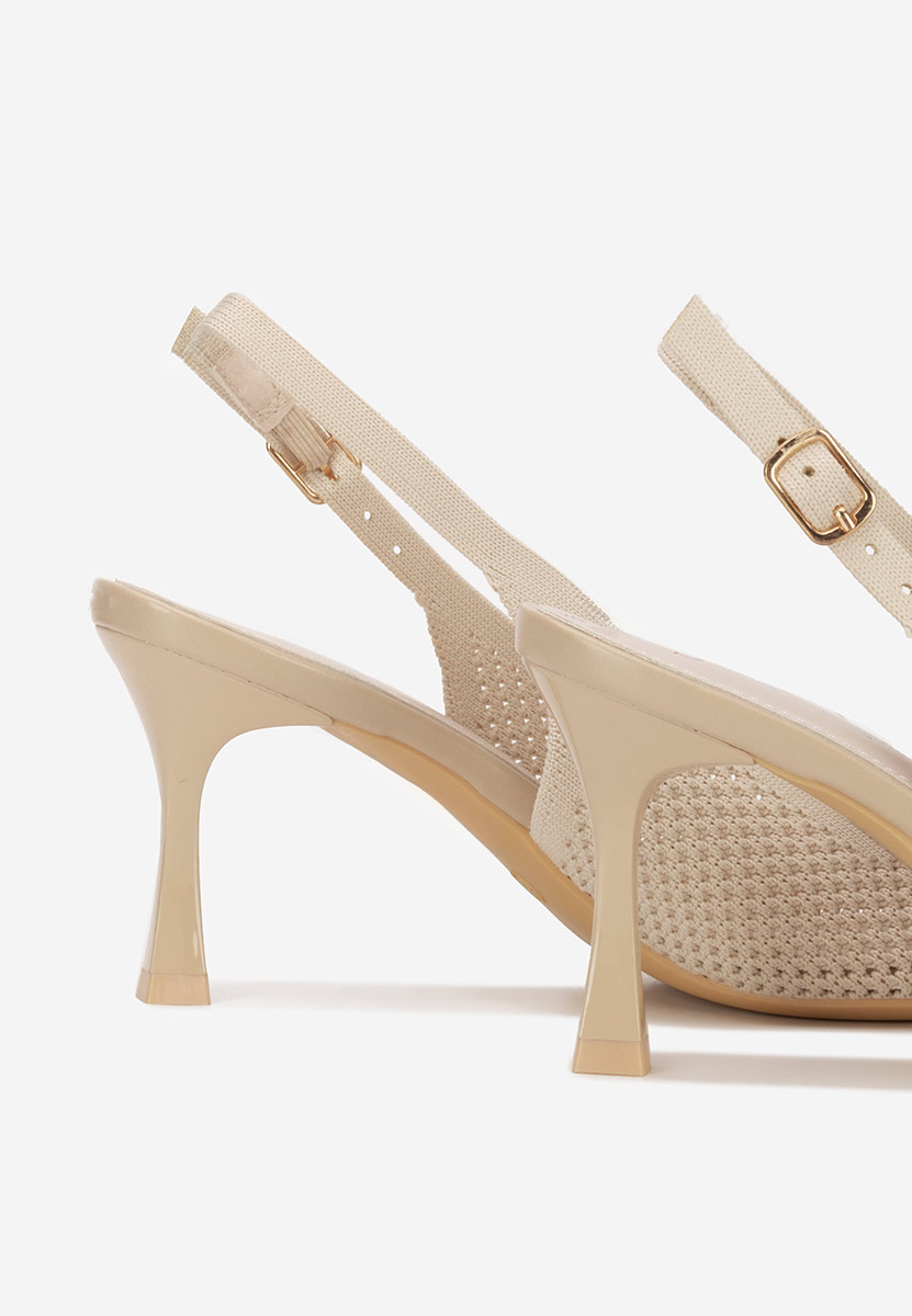 Γόβες slingback Veliria μπεζ
