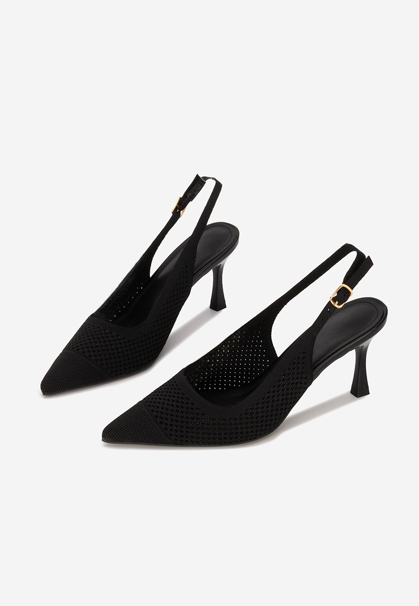 Γόβες slingback Veliria μαύρα