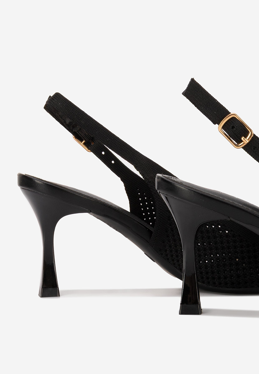 Γόβες slingback Veliria μαύρα