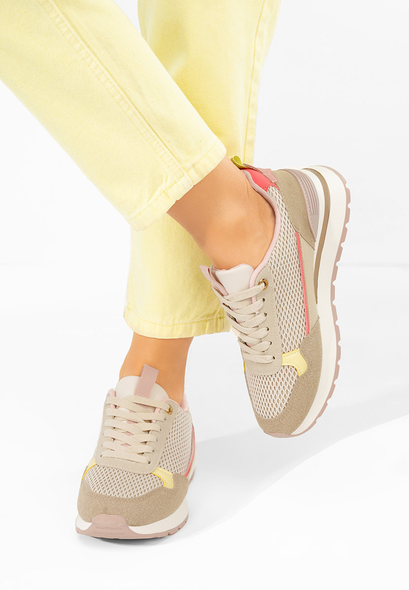 Sneakers γυναικεια Helenia μπεζ